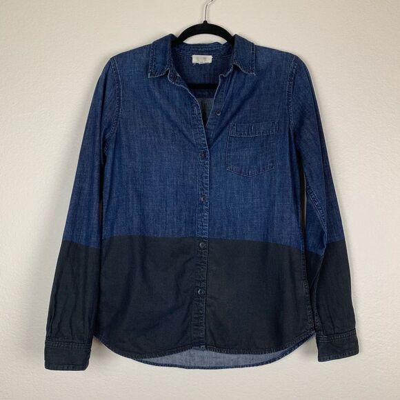 AG Adriano Goldschmied Two Tone Denim Shirt - Picture 1 of 6